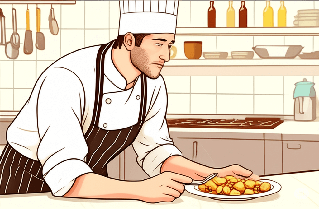 An image of a chef in a kitchen