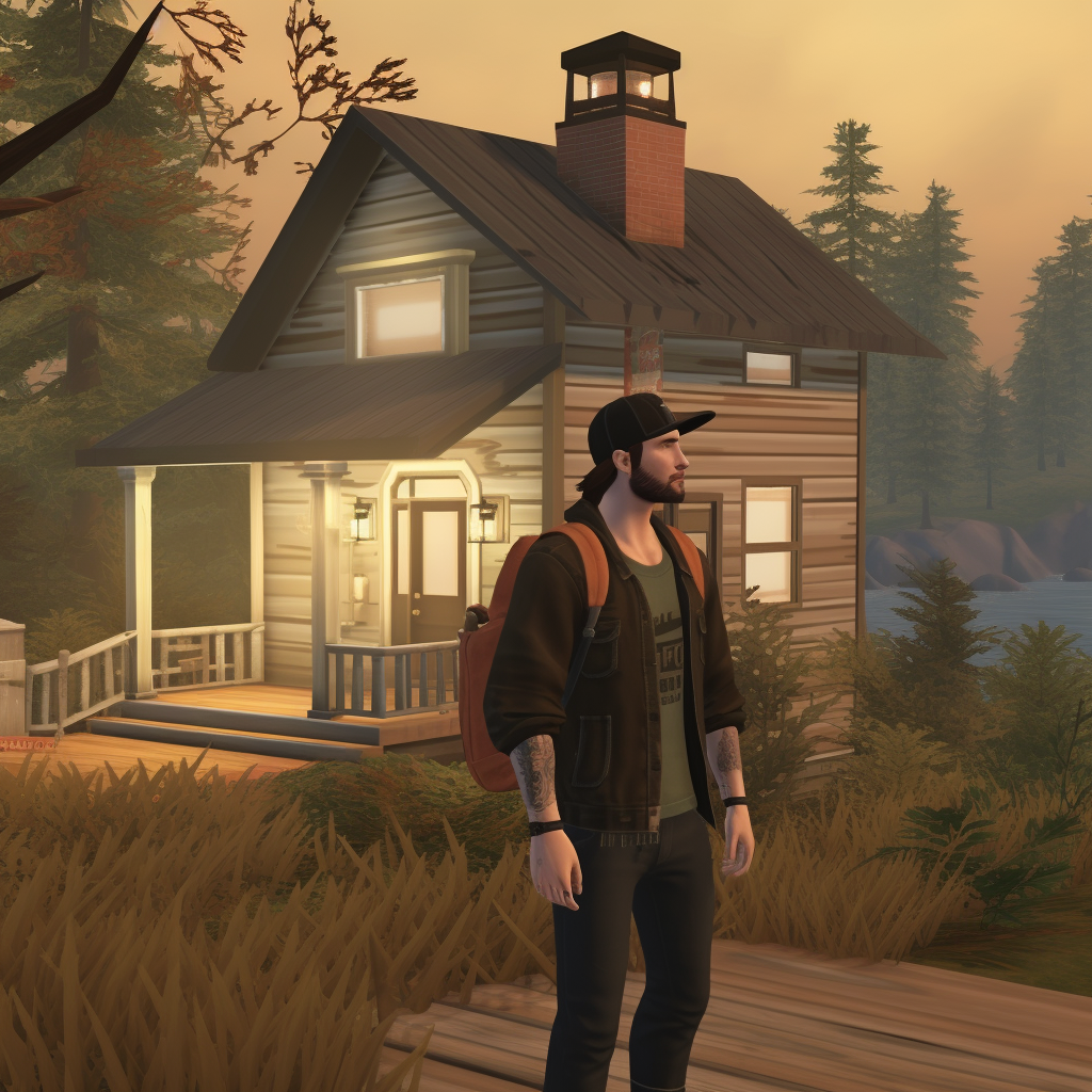 A Sim & their home in Maine - New image by Solitaired.com