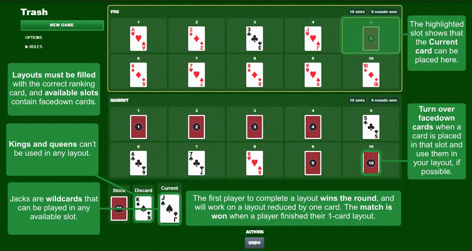 Trash card game rules