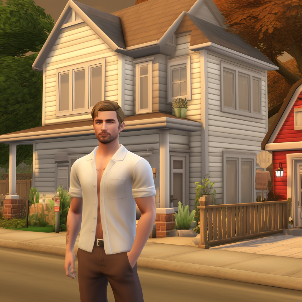 A Sim & their home in Virginia - New image by Solitaired.com