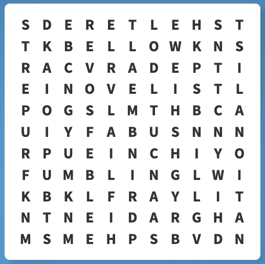 Word Search Game Screenshot from Razzle Puzzles